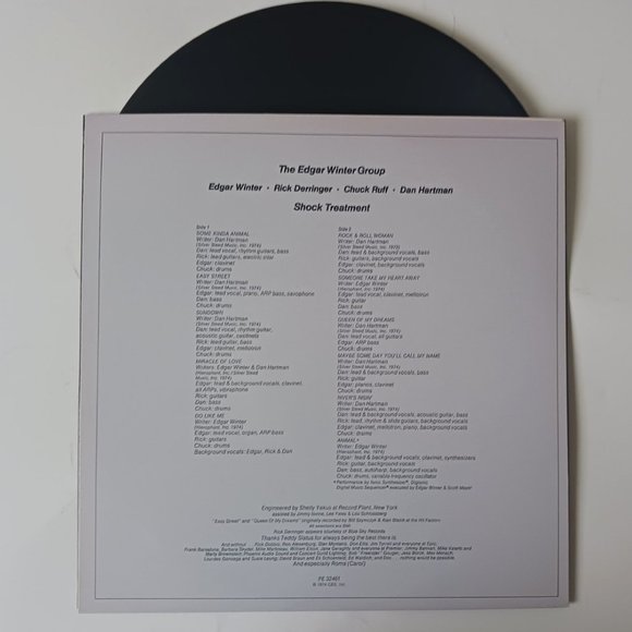 Vintage The Edgar Winter Group Shock Treatment vinyl record 1974 first pressing - Picture 7 of 11